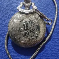 ساعت جیبی بندی اصل ژاپن کوارتز،ریکازود نقره ای