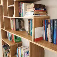کتابخانه|کتابخانه، شلف، قفسه‌های دیواری|قم, عمار یاسر|دیوار