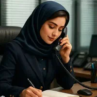 منشی خانم دفتر قالیشویی