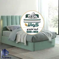 تخت خواب یک نفره چوبی روکوبی پارچه کوالا