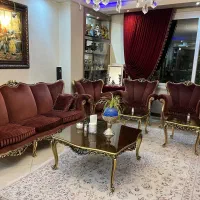 مبل سلطنتی ۹نفره چوب گردو  همراه ناهارخوری و لوستر|مبلمان خانگی و میز عسلی|اصفهان, کوی امیریه|دیوار