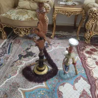 قلیان تنه برنجی و چوبی