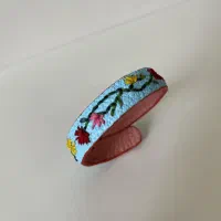 دستبند چرم طبیعی دست دوز