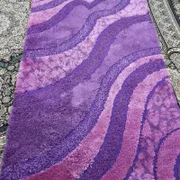 گلیم فرش سه متری صورتی بنفش به همراه پادری