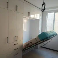 تخت کمجا دونفره ۱۶۰ عمودی و افقی باکسی ملامینه کشو