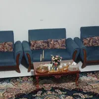 سرویس مبل هفت نفره کاملا سالم چوب نراد