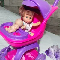 عروسک جیشی با کالسکه