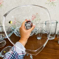 سرویس کریستال وارداتی فنجان  لیوان سینی