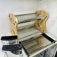 آبچکان رومیزی استیل طرح بامبو سایز کوچک|آبچکان و نظمدهنده ظروف|تبریز, |دیوار