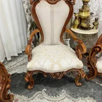 مبل سلطنتی کلاسیک چوب راش کاملا نو و آک