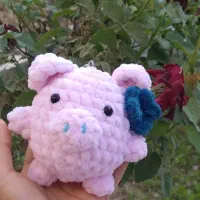 آویز کوچولوی دست بافت پفی، نرم و فانتزی