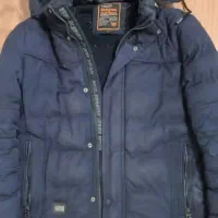 کاپشن سورمه ای مردانه در حد نو سایز لارچ