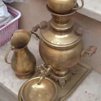 سماور زغالی برنج قدیمی|کلکسیون اشیاء عتیقه|تهران, افسریه شمالی|دیوار