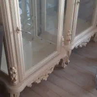 ویترین چوب راش نو ورق طلا|بوفه، ویترین، کنسول|قم, زنبیل آباد|دیوار