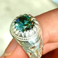 انگشتر نقره موزانیت یا الماس روسی