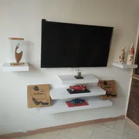 شلف مستحکم میز تلویزیون نصب دیواری/آذرخشop/براکت|کتابخانه، شلف، قفسه‌های دیواری|اندیشه, |دیوار
