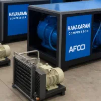 کوپل مستقیم 90kw کمپرسور اسکرو پمپ باد مخزن هوا