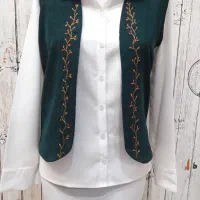 جلیقه وکارهای گلدوزی با دست (پوشاک شفق)