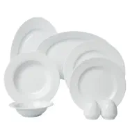 سرویس چینی ۲۸ پارچه غذا خوری سفید