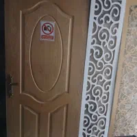 درب چوبی آماده سی ان سی طرح دار