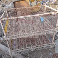 قفس خیلی مرغ بزرگ دو طبقه جنس خیلی محمکم|لوازم جانبی حیوانات|بهبهان, |دیوار