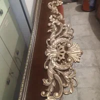 کتیبه پرده رنگ قهوه ای سوخته