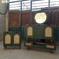 ست حصیری  فروش فوری به علت قیمت قدیم|بوفه، ویترین، کنسول|قزوین, |دیوار