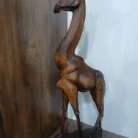 مجسمه چوبی زرافه آفریقایی نایاب