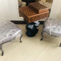 میز تخته نرد ب همراه صندلی پاف