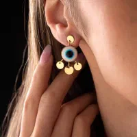 گوشواره های آویز نگین دار