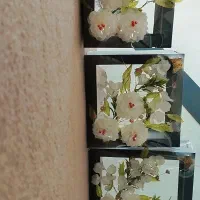 باکس دیواری گلدار مربعی 3تایی ست
