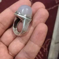 انگشتر نقره با نگین معدنی و اصل
