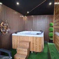 کلبه سوئدی با جکوزی ۱۰ نفره ویو شالیزار|اجارهٔ کوتاهمدت ویلا و باغ|رشت, شالکو|دیوار