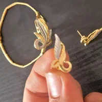 دستبند و گوشواره طلا بدون درصد