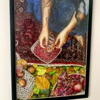 نقاشی ایرانی یاقوت سرخ (اثر نمایشگاهی)