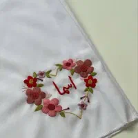 گلدوزی مقنعه و سیسمونی