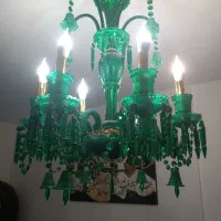 لوستر باکارات و آباژور کنارسالنی باکارات