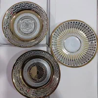 نعلبکی نلبکی بشقاب چای  چایی طلایی چینی گلد