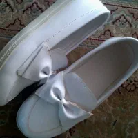 کفش ونس پاپیونی سفید زنانه|کیف، کفش، کمربند|یزد, |دیوار