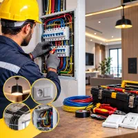 خدمات.برقکاری،برقکار،برق ساختمان،کار اصولی