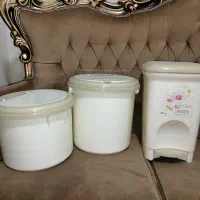 سطل برنج و قند و سطل زباله پدالی