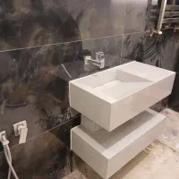 ساخت روشویی سرامیکی|لوازم سرویس بهداشتی|صومعه‌سرا, |دیوار