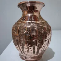 گلدان مسی قلم کاری هخامنشی نو و سالم