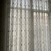 پرده تور پلیسه دو عدد