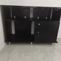 میز کار هایگلاس  وقفسه