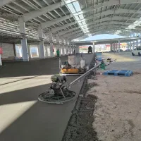 بتن ریزی ماله پروانه و تراز لیزری کاتر بتن دستی