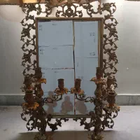 آینه شمعدان برنجی طرح فرشته