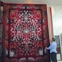 فرش کاخ نشین ۷۰۰شانه لاکی افشان پرگل