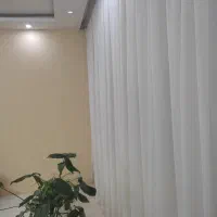 پرده حریر ساده و پشت پنجره ای|پرده، رانر، رومیزی|مشهد, ایثارگران|دیوار