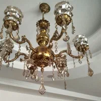 لوستر برنجی|لوستر و چراغ آویز|اراک, |دیوار